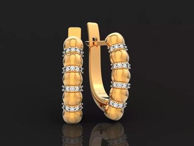earrings in the form of bubbles Beads Rope   1042