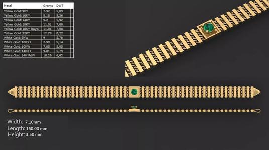 Ultra light shiny gold bracelet