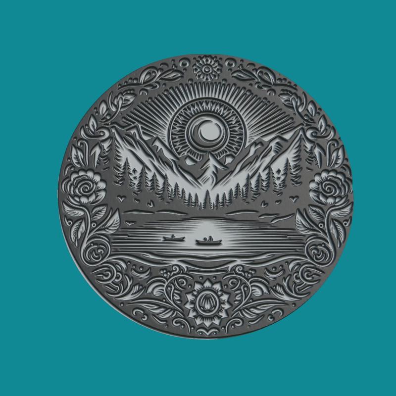 Lake Medallion Lake 3d Print Model