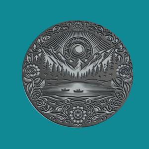 Lake Medallion Lake 3d Print Model
