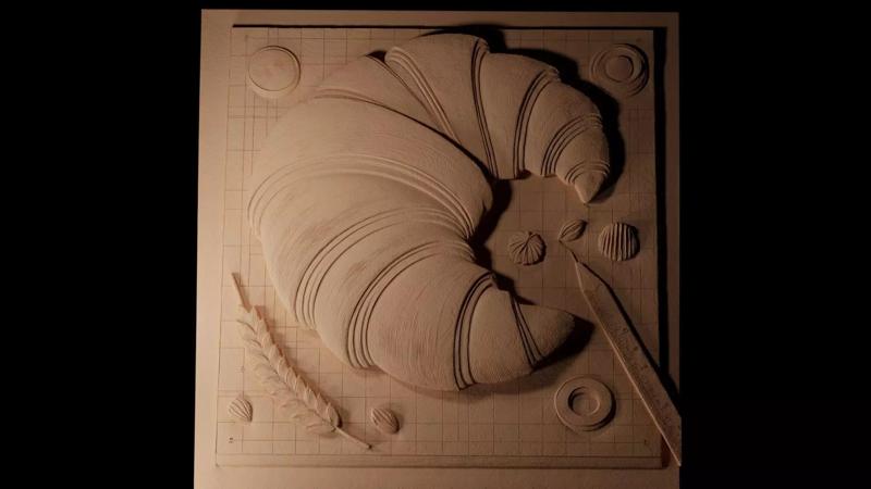 Croissant CNC 3d Print High Relief Sand Casting
