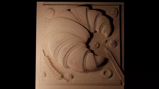 Croissant CNC 3d Print High Relief Sand Casting