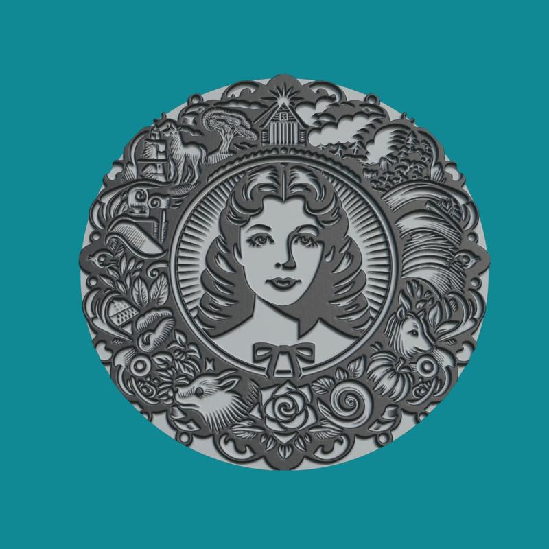 Dorothy Gale Print Model Dorothy Gale Medallion Dorothy Gale Wall Decor