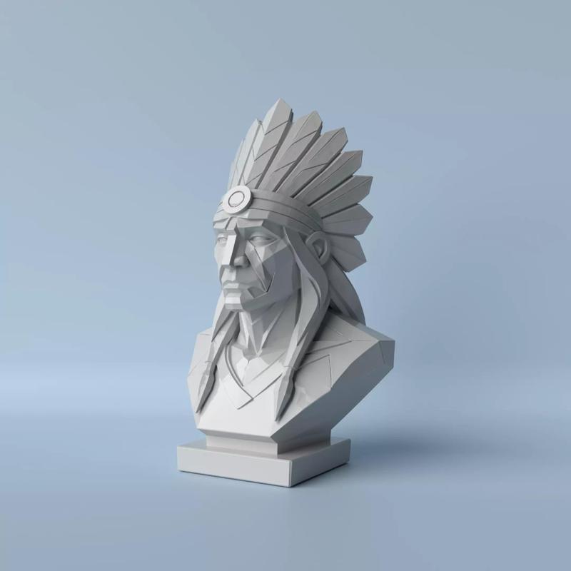 Ancestral Spirit Minimalist Indigenous Bust