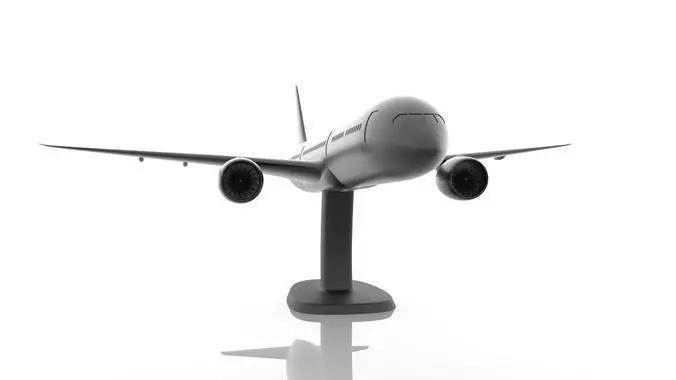 Boeing 787 plane with stand