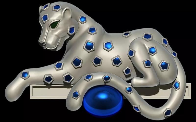 Panther Brooch STL - 3D Printable Jewelry Model