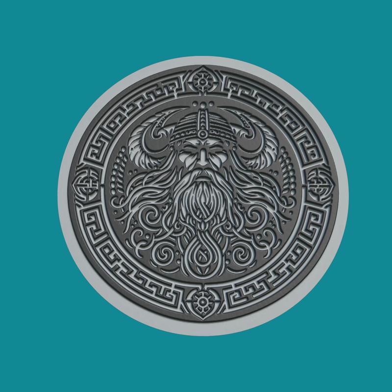 odin Print Model odin Medallion odin Wall Decor