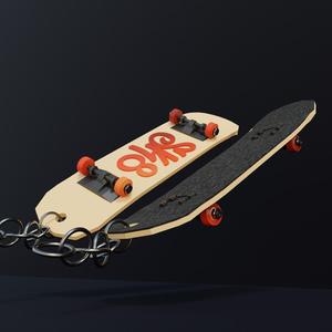 Skateboard Keychain (Customizable)