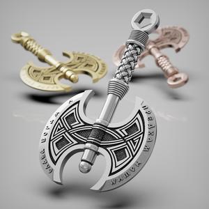 Axe pendant cyrillic slavic paganism