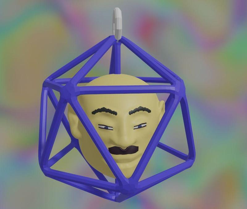 Decor Tiket keychain keyring trinket neck pendant key-keeper earring Decorative toy for Christmas tree kr-21 3d print cnc