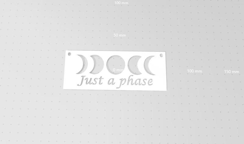 Just a Phase Moon Phase Sign, Lunar Tile