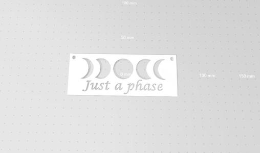 Just a Phase Moon Phase Sign, Lunar Tile