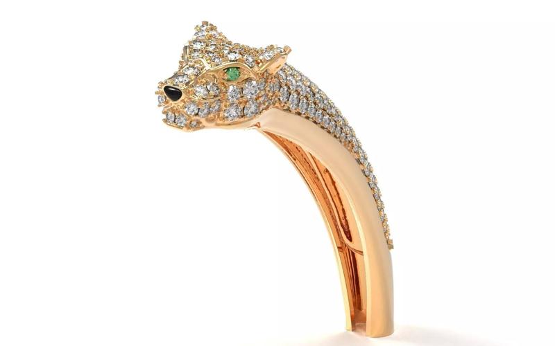 panther diamond bracelet 3D print