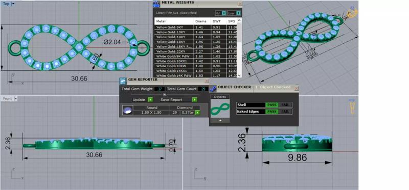 Yellow Gold 3dm Bracelet Infinity Symbol Endless Shine bg0050