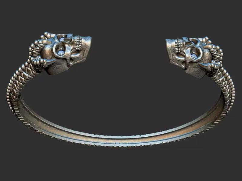 Skull and Dragon Bracelet