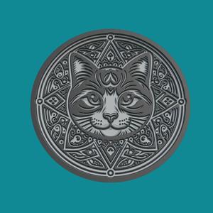 Cat Animal Medallion