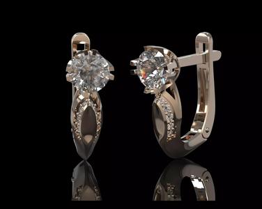 3D Jewelry Set Model  Engagement Ring  Earrings