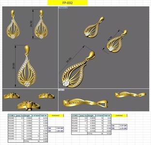 3d printable model of earring pendent