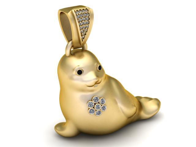 Cute Seal Pendant – 3D Printable Jewelry Model | Adorable Ocean Animal Design