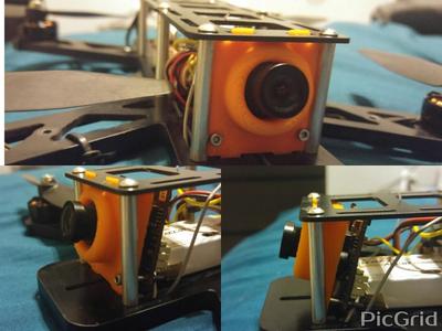 QAV250 15 Deg Camera Mount Sony HAD 1/3 