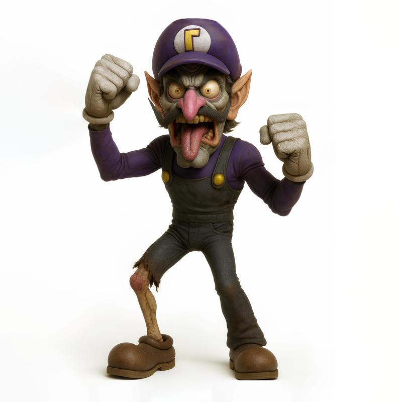 Zombie Waluigi Super Mario Parody toy