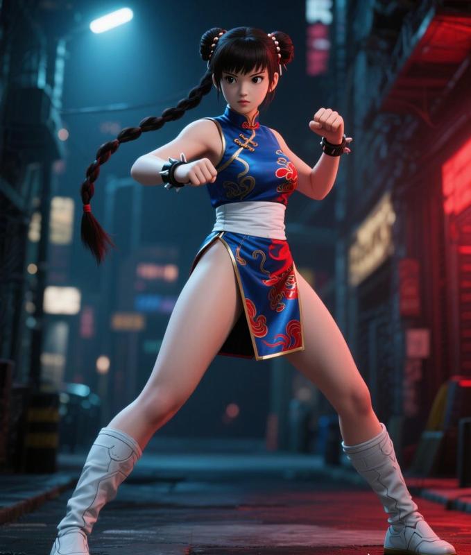 Neo-Fusion Martial Maiden: Chun-Li x Ranma Dark Mechanica
