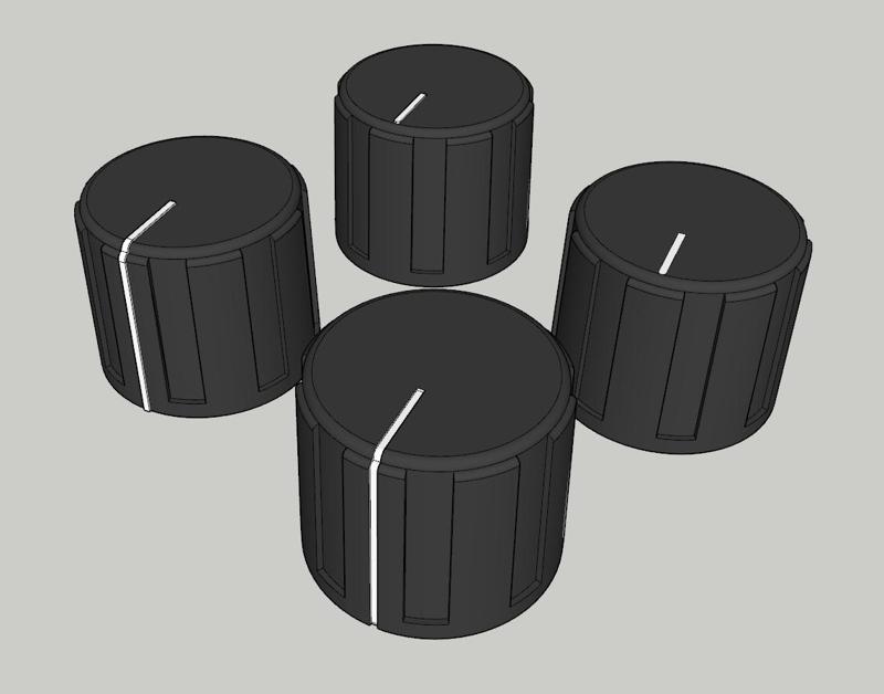 H145 Overhead panel potentiometer knob replica
