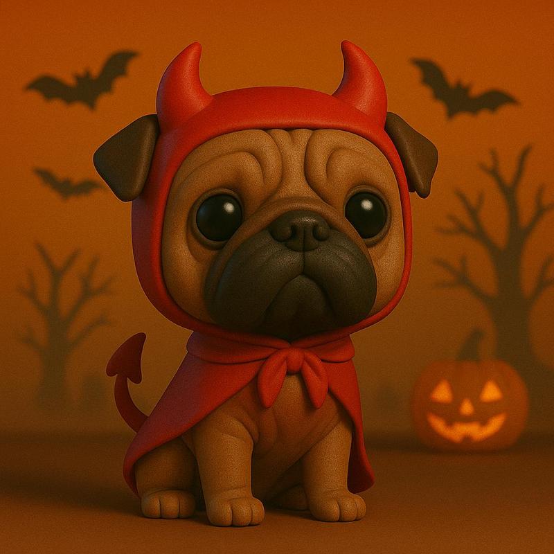 Shar Pei Halloween Imp POP -STL