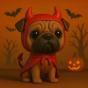Shar Pei Halloween Imp POP -STL