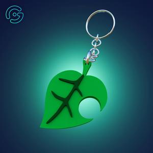 Animal crossing leaf keychain