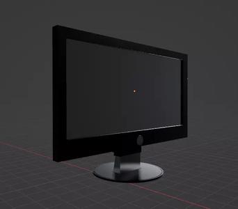 Slim Monitor 3D model for Desktop