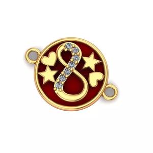 Jewelry infinity charm with diamonds