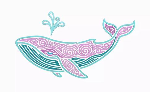 Blue Whale Panel - Wall Decor Beauty Creative