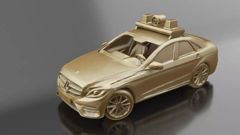 3DPoliceCar4076Gold