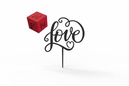 Love Cake Topper