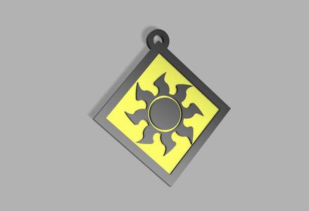white mana pendant/keychain