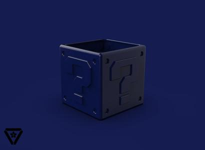 01. Cube 01 - Mario - Planter Pot Cube Garden Pot - Ruby