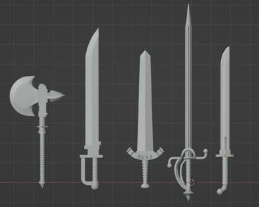 Powerful scifi marine weapons pack with arms