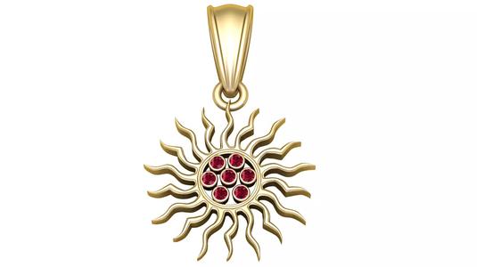 Gold Sunburst Pendant