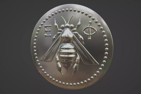 Ancient Greek queen bee Roman Ephesus silver coin