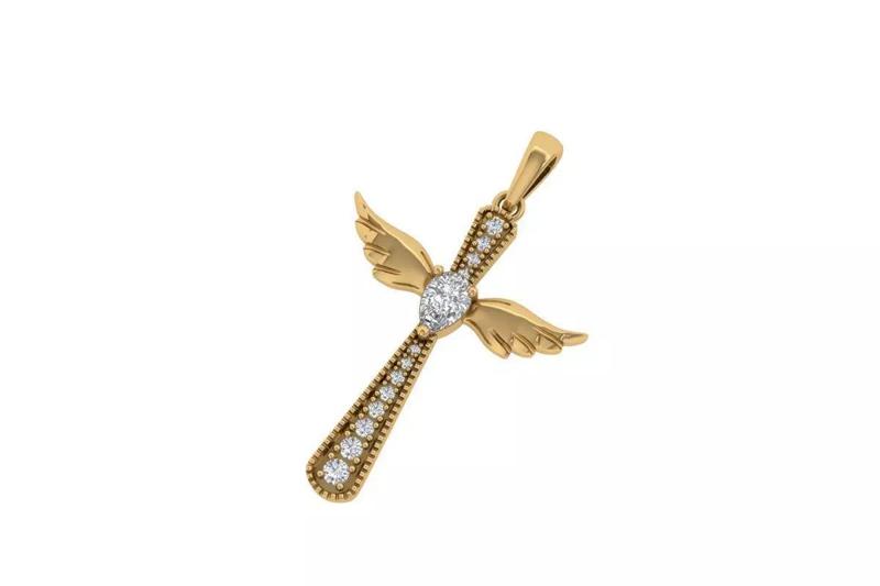 Angel cross Pandent