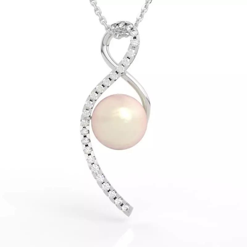 Luxury Diamond Pearl Pendant
