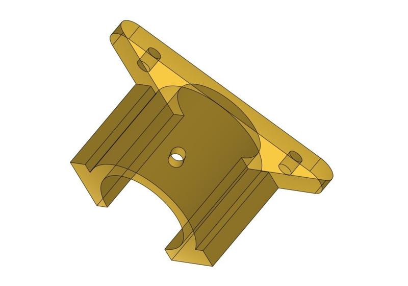 RIGHT ANGLE BRACKET FOR 1-1/8IN WOOD ROUND DOWEL
