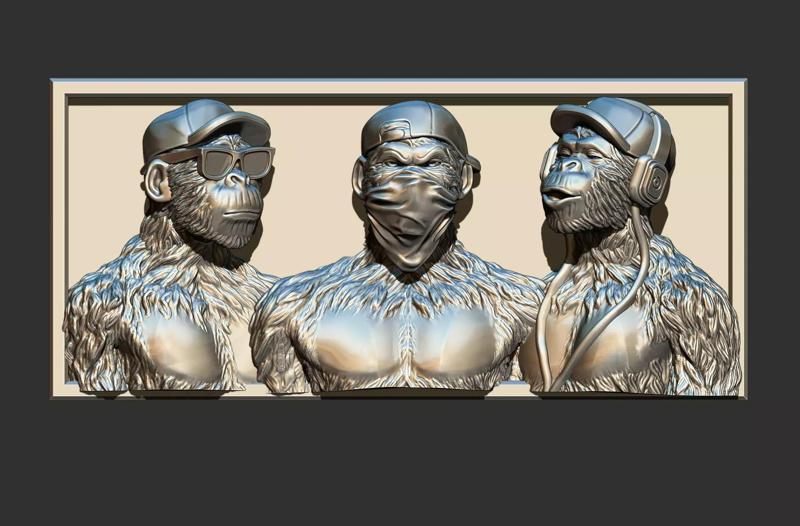 See No Evil - Hear No Evil - Speak No Evil Monkeys