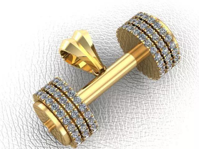 dumbell gym pendant mancuerna dije pesas con diamantes