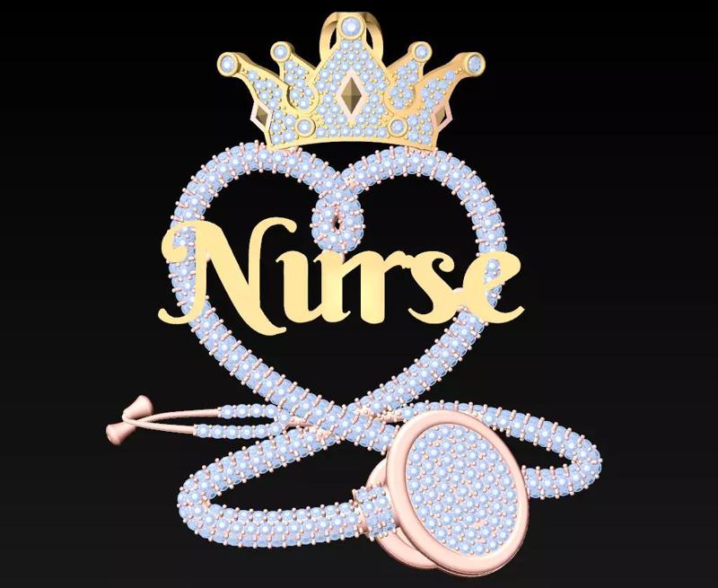 Nurse Pendant - Stethoscope Pendant - N716512