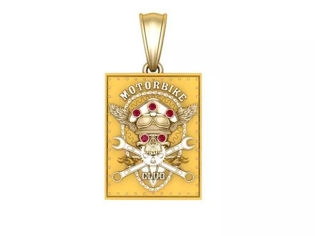 motorbike club pendant  3d printable model