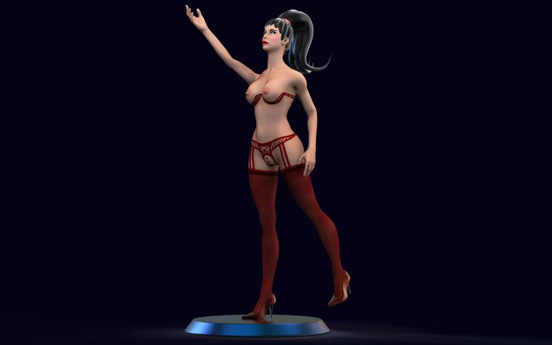 half-naked woman in pantyhose