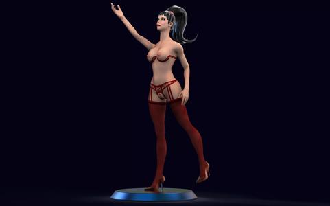 half-naked woman in pantyhose