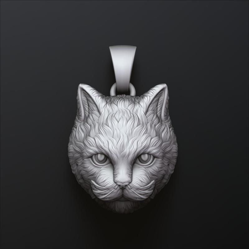 Cat Pendant 3D print model